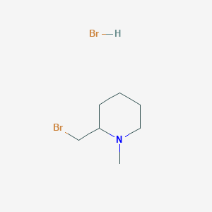 molecular formula C7H15Br2N B3237461 2-(Bromomethyl)-1-methylpiperidine hydrobromide CAS No. 1390654-84-8
