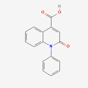 molecular formula C16H11NO3 B3237466 4-Quinolinecarboxylic acid, 1,2-dihydro-2-oxo-1-phenyl- CAS No. 139094-86-3