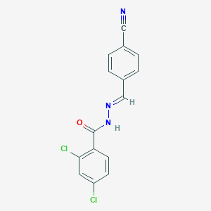 molecular formula C15H9Cl2N3O B323748 2,4-dichloro-N'-(4-cyanobenzylidene)benzohydrazide 