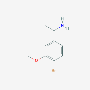 molecular formula C9H12BrNO B3237499 1-(4-Bromo-3-methoxyphenyl)ethan-1-amine CAS No. 1391279-71-2