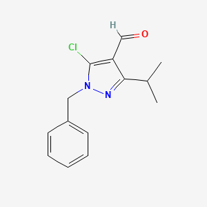 1-benzyl-5-chloro-3-(propan-2-yl)-1H-pyrazole-4-carbaldehyde