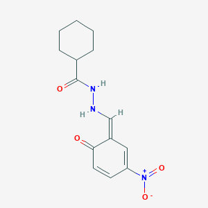 molecular formula C14H17N3O4 B323753 N'-[(Z)-(3-nitro-6-oxocyclohexa-2,4-dien-1-ylidene)methyl]cyclohexanecarbohydrazide 