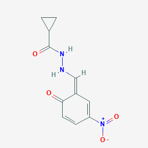 molecular formula C11H11N3O4 B323754 N'-[(Z)-(3-nitro-6-oxocyclohexa-2,4-dien-1-ylidene)methyl]cyclopropanecarbohydrazide 