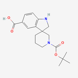 1'-(tert-Butoxycarbonyl)spiro[indoline-3,3'-piperidine]-5-carboxylic acid