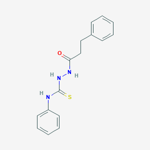 molecular formula C16H17N3OS B323755 N-phenyl-2-(3-phenylpropanoyl)hydrazinecarbothioamide CAS No. 292644-08-7