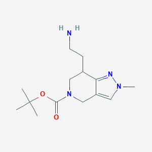 tert-Butyl 7-(2-aminoethyl)-2-methyl-6,7-dihydro-2H-pyrazolo[4,3-c]pyridine-5(4H)-carboxylate