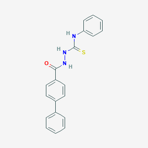 molecular formula C20H17N3OS B323756 2-(4-biphenylylcarbonyl)-N-phenylhydrazinecarbothioamide 
