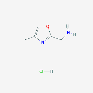 molecular formula C5H9ClN2O B3237562 (4-Methyloxazol-2-yl)methanamine hydrochloride CAS No. 1391733-72-4