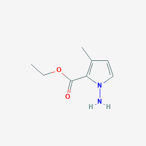 molecular formula C8H12N2O2 B3237588 Ethyl 1-amino-3-methyl-1H-pyrrole-2-carboxylate CAS No. 1392140-56-5