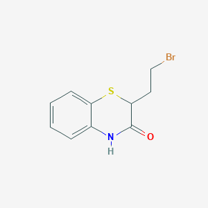 molecular formula C10H10BrNOS B3237622 2-(2-bromoethyl)-3,4-dihydro-2H-1,4-benzothiazin-3-one CAS No. 139331-19-4
