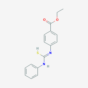 molecular formula C16H16N2O2S B323766 N'-(4-ethoxycarbonylphenyl)-N-phenylcarbamimidothioic acid 