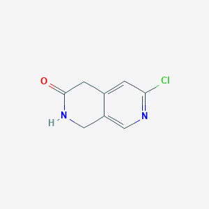 molecular formula C8H7ClN2O B3237669 6-Chloro-1,4-dihydro-2,7-naphthyridin-3(2H)-one CAS No. 1393558-33-2