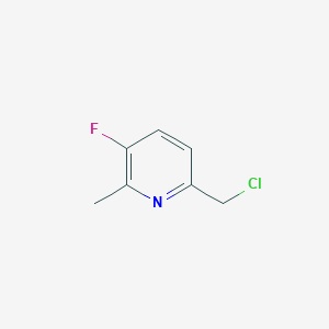 molecular formula C7H7ClFN B3237672 6-(Chloromethyl)-3-fluoro-2-methylpyridine CAS No. 1393574-65-6