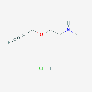 molecular formula C6H12ClNO B3237694 Methyl[2-(prop-2-yn-1-yloxy)ethyl]amine hydrochloride CAS No. 1394041-55-4