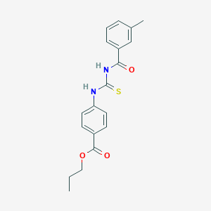 molecular formula C19H20N2O3S B323770 Propyl 4-({[(3-methylbenzoyl)amino]carbothioyl}amino)benzoate 