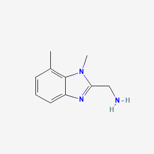 (1,7-dimethyl-1H-1,3-benzodiazol-2-yl)methanamine
