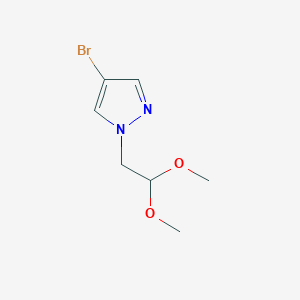 molecular formula C7H11BrN2O2 B3237704 4-Bromo-1-(2,2-dimethoxyethyl)pyrazole CAS No. 1394129-97-5
