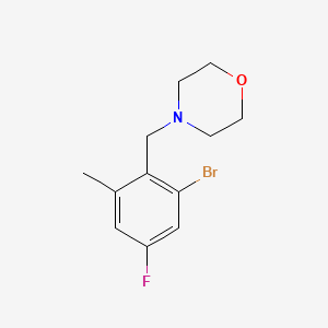 molecular formula C12H15BrFNO B3237725 4-(2-Bromo-4-fluoro-6-methylbenzyl)morpholine CAS No. 1394291-38-3