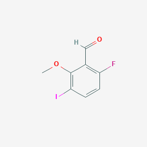 molecular formula C8H6FIO2 B3237728 6-Fluoro-3-iodo-2-methoxybenzaldehyde CAS No. 1394291-39-4