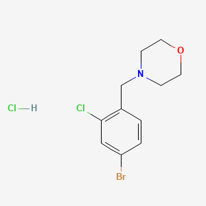 molecular formula C11H14BrCl2NO B3237742 4-[(Bromo-2-chlorophenyl)methyl]morpholine hydrochloride CAS No. 1394291-41-8