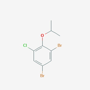 molecular formula C9H9Br2ClO B3237768 2,4-二溴-6-氯-1-异丙氧基苯 CAS No. 1394291-52-1