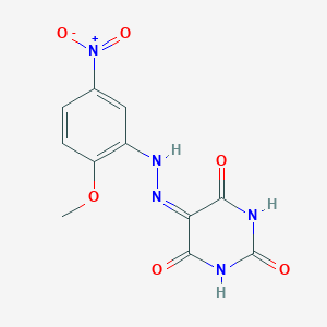 molecular formula C11H9N5O6 B323780 5-[(2-methoxy-5-nitrophenyl)hydrazinylidene]-1,3-diazinane-2,4,6-trione 