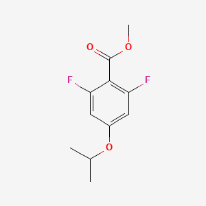 molecular formula C11H12F2O3 B3237812 2,6-Difluoro-4-isopropoxybenzoic acid methyl ester CAS No. 1394944-82-1