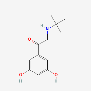 molecular formula C12H17NO3 B3237830 2-(tert-Butylamino)-1-(3,5-dihydroxyphenyl)ethanone CAS No. 139508-58-0