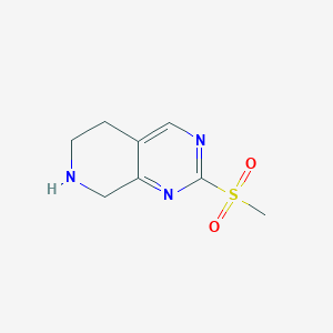 molecular formula C8H11N3O2S B3237841 2-(Methylsulfonyl)-5,6,7,8-tetrahydropyrido[3,4-d]pyrimidine CAS No. 1395493-14-7