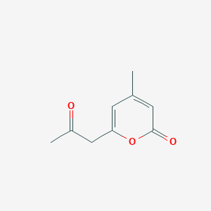 molecular formula C9H10O3 B3237848 2H-Pyran-2-one, 4-methyl-6-(2-oxopropyl)- CAS No. 139571-43-0