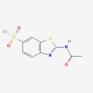 molecular formula C9H7ClN2O3S2 B3237850 2-Acetamidobenzo[d]thiazole-6-sulfonyl chloride CAS No. 139601-01-7