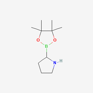 molecular formula C10H20BNO2 B3237859 2-(4,4,5,5-四甲基-1,3,2-二氧杂硼烷-2-基)吡咯烷 CAS No. 139649-84-6