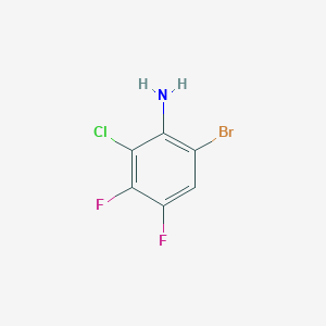 molecular formula C6H3BrClF2N B3237860 6-Bromo-2-chloro-3,4-difluoroaniline CAS No. 139649-88-0