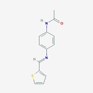 molecular formula C13H12N2OS B323792 N-{4-[(2-thienylmethylene)amino]phenyl}acetamide 
