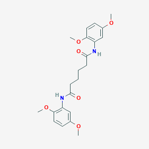 molecular formula C22H28N2O6 B323806 N,N'-bis(2,5-dimethoxyphenyl)hexanediamide 