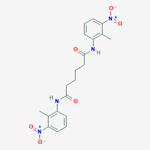molecular formula C20H22N4O6 B323808 N,N'-bis(2-methyl-3-nitrophenyl)hexanediamide 