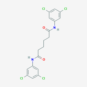 molecular formula C18H16Cl4N2O2 B323809 N,N'-bis(3,5-dichlorophenyl)hexanediamide 
