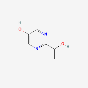 molecular formula C6H8N2O2 B3238098 2-(1-Hydroxyethyl)pyrimidin-5-ol CAS No. 1400807-79-5