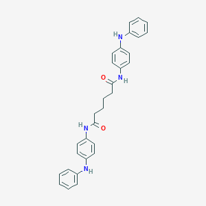 molecular formula C30H30N4O2 B323811 N~1~,N~6~-bis(4-anilinophenyl)hexanediamide 