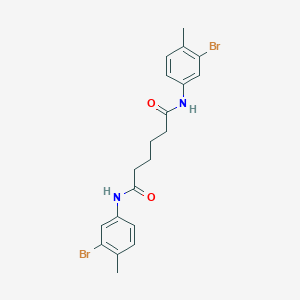 molecular formula C20H22Br2N2O2 B323812 N,N'-bis(3-bromo-4-methylphenyl)hexanediamide 