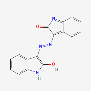 molecular formula C16H10N4O2 B3238125 (3Z)-1H-indole-2,3-dione [(3Z)-2-oxo-1,2-dihydro-3H-indol-3-ylidene]hydrazone CAS No. 1401343-78-9