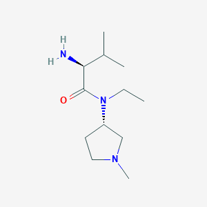 molecular formula C12H25N3O B3238135 (S)-2-Amino-N-ethyl-3-methyl-N-((S)-1-methyl-pyrrolidin-3-yl)-butyramide CAS No. 1401668-22-1