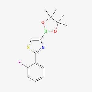 molecular formula C15H17BFNO2S B3238156 2-(2-Fluorophenyl)thiazole-4-boronic acid pinacol ester CAS No. 1402174-42-8