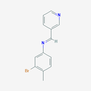 molecular formula C13H11BrN2 B323817 N-(3-bromo-4-methylphenyl)-N-(3-pyridinylmethylene)amine 