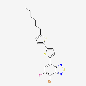 molecular formula C20H18BrFN2S3 B3238179 4-Bromo-5-fluoro-7-[5-(5-hexylthiophen-2-yl)thiophen-2-yl]-2,1,3-benzothiadiazole CAS No. 1402460-83-6