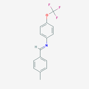 molecular formula C15H12F3NO B323818 N-(4-methylbenzylidene)-N-[4-(trifluoromethoxy)phenyl]amine 