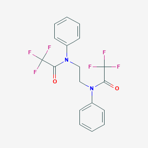 molecular formula C18H14F6N2O2 B323819 2,2,2-trifluoro-N-phenyl-N-{2-[(trifluoroacetyl)anilino]ethyl}acetamide 