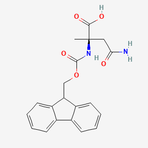 molecular formula C20H20N2O5 B3238201 (R)-N-Fmoc-alpha-methylasparagine CAS No. 1403590-50-0