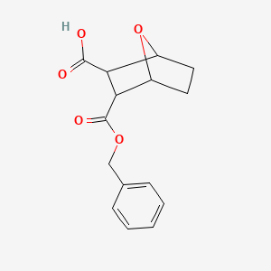 molecular formula C15H16O5 B3238235 7-Oxa-bicyclo[2.2.1]heptane-2,3-dicarboxylic acid monobenzyl ester CAS No. 140486-19-7