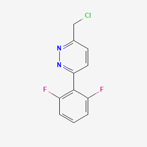 molecular formula C11H7ClF2N2 B3238246 3-(Chloromethyl)-6-(2,6-difluorophenyl)pyridazine CAS No. 1405127-63-0